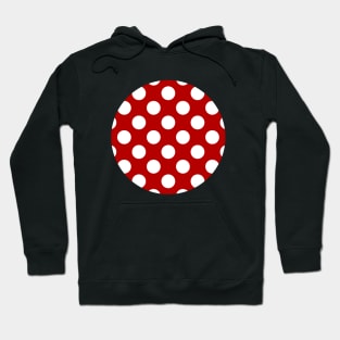 Lunares Blancos Fondo Rojo Estilo Flamenco Hoodie